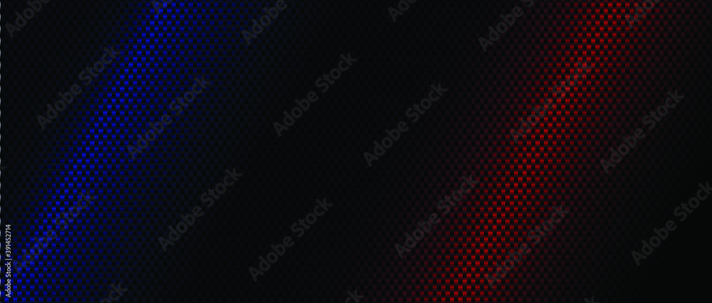 Abstract modern blue and red carbon fiber texture with left side light, material design for background, wallpaper, graphic design - obrazy, fototapety, plakaty 
