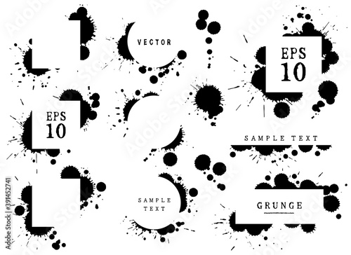 グランジ素材 インクぱしゃー・スパッタリング