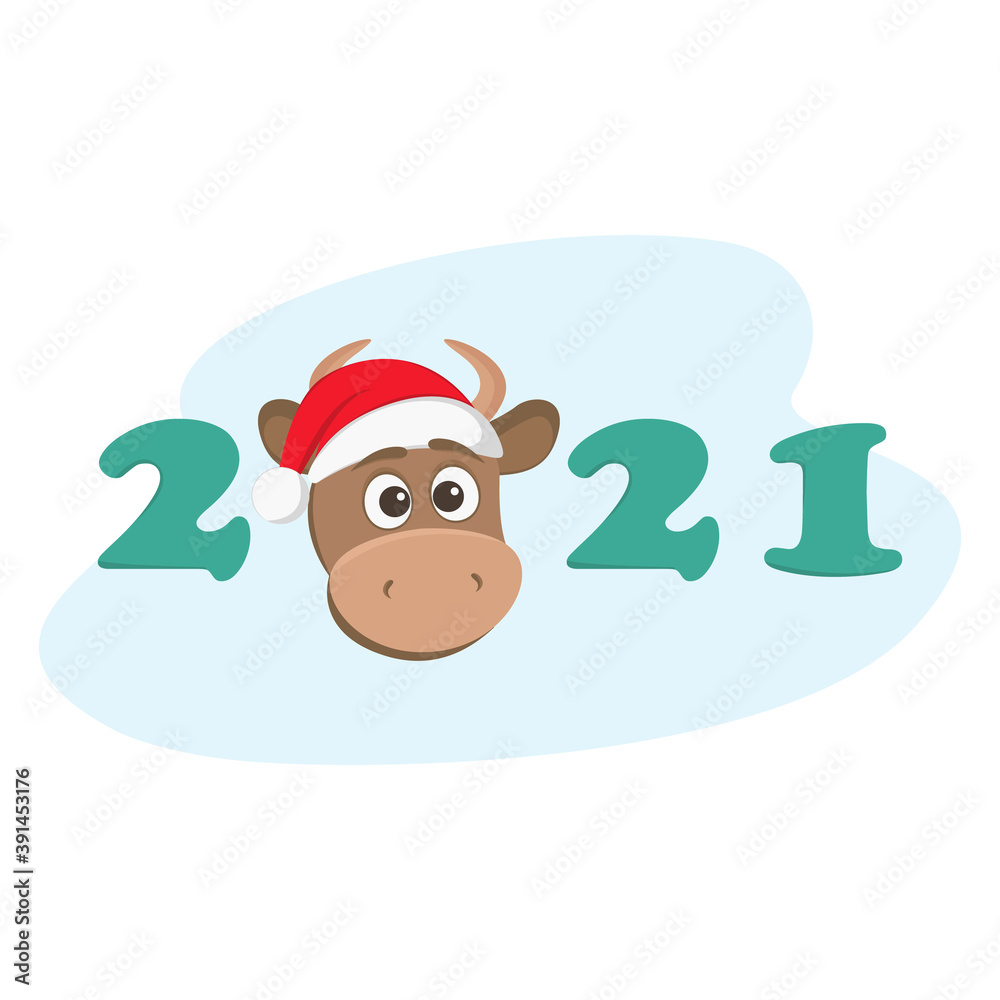 2021 New Year of Bull - Stock Vector Illustration 2021 New Year of Bull - Stock Vector Illustration