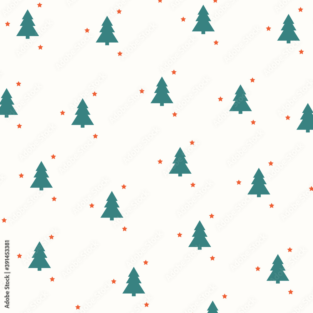 Christmas Tree New Year Background - Stock Vectro Illustration