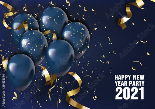 Merry christmas and happy new year 2021 vector