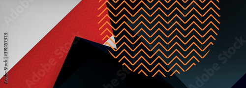 Low poly 3d geometric shapes, minimal abstract background. Vector illustrations for covers, banners, flyers and posters and other