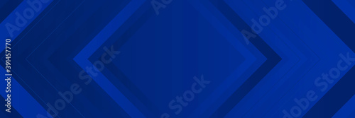 Modern tech blue abstract banner background with lines and arrows