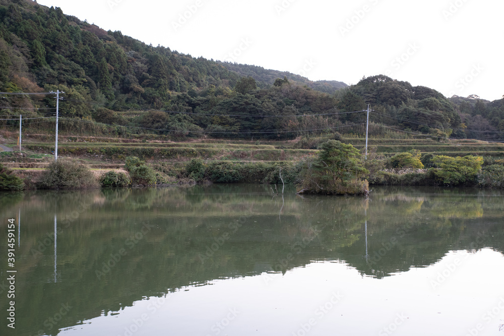 Φωτογραφία Fukata Reservoir in Nagato City, Yamaguchi Prefecture, selected as one of the 10