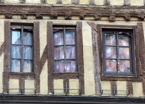  Ancient half-timbered buildings in Troyes. Aube  Champagne-Ardenne  France