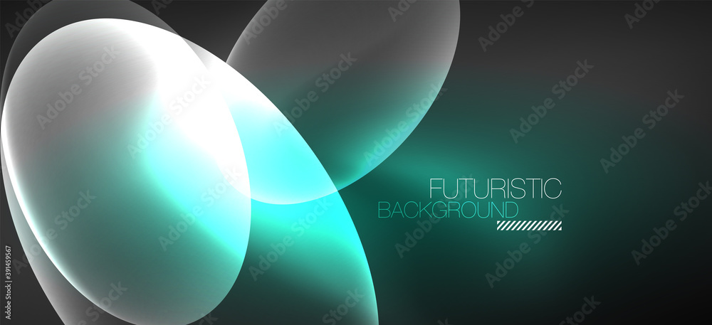 Neon ellipses abstract backgrounds. Shiny bright round shapes glowing in the dark. Vector futuristic illustrations for covers, banners, flyers and posters and other Neon ellipses abstract backgrounds. Shiny bright round shapes glowing in the dark. Vector futuristic illustrations for covers, banners, flyers and posters and other