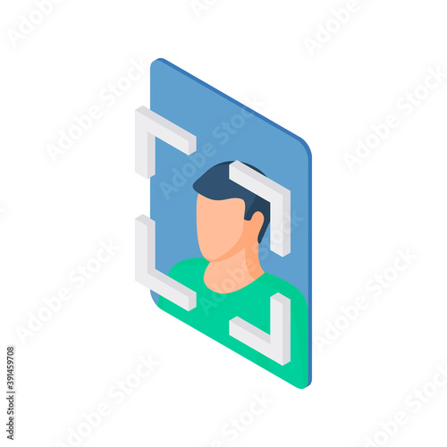 Icon of avatar of man in frame