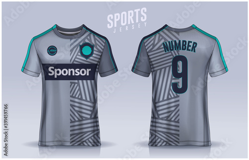 t-shirt sport design template, Soccer jersey mockup for football club. uniform front and back view.