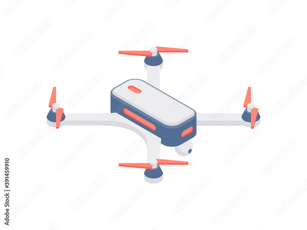 Icon of modern drone on white background Icon of modern drone on white background