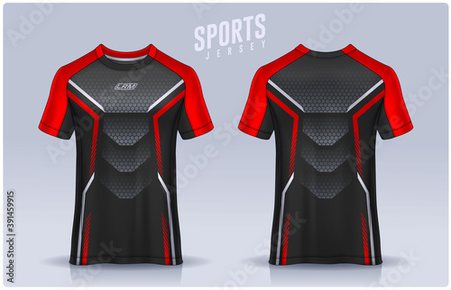 t-shirt sport design template, Soccer jersey mockup for football club. uniform front and back view.