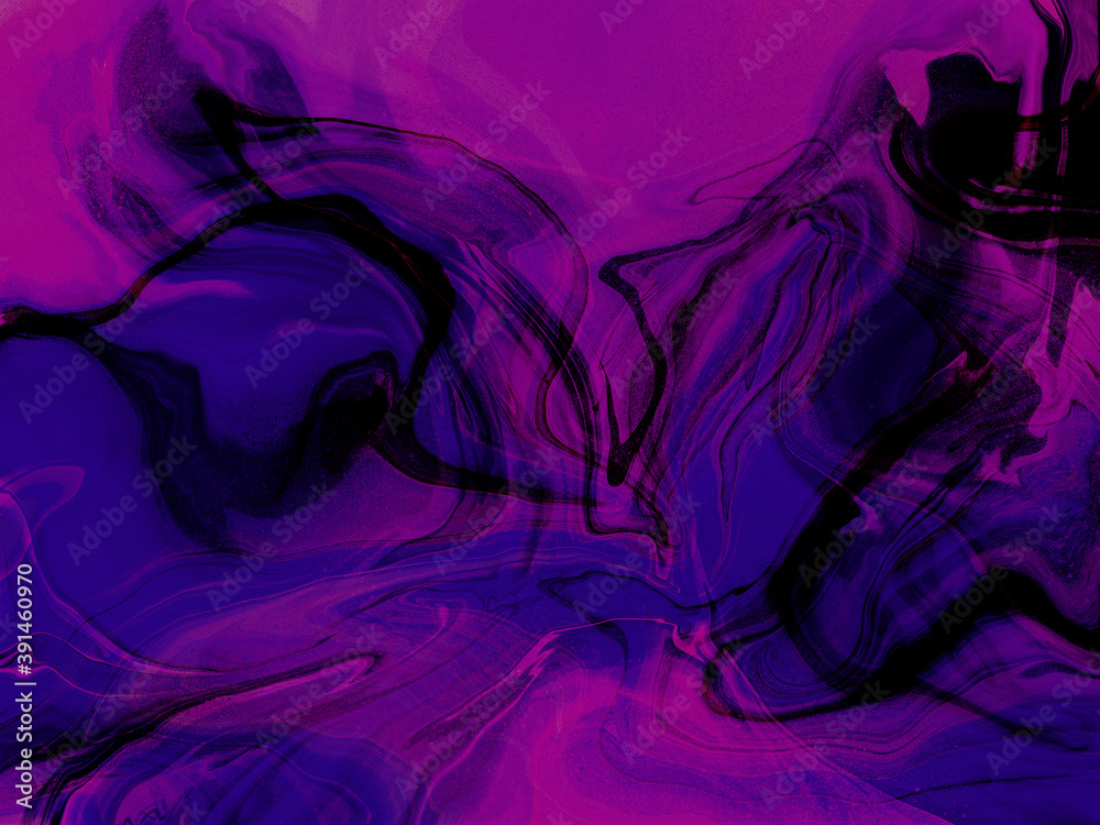 Abstract background blue and violet color, Fluid design acrylic artwork