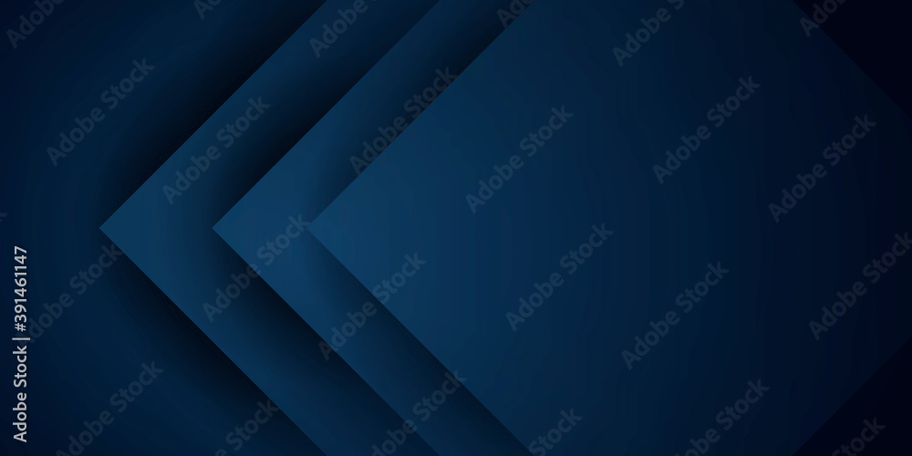 Blue abstract background with 3D rendering and overlap shadow