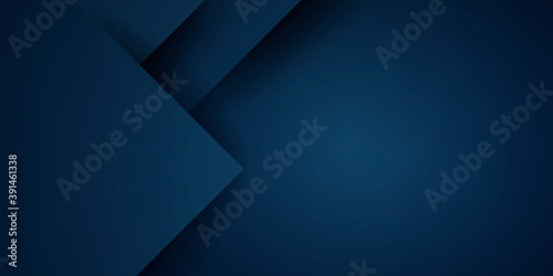 Dark blue abstract background with square element and 3D rendering