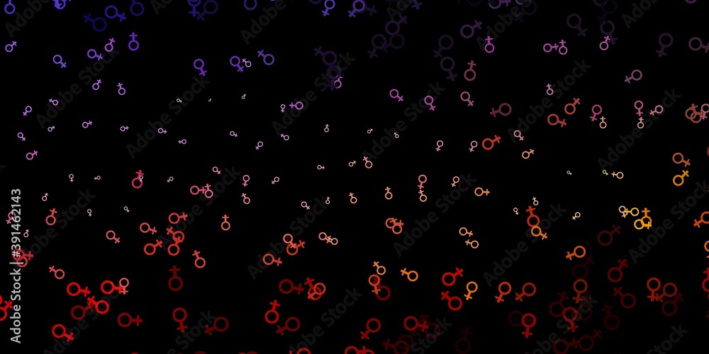 Dark Purple, Pink vector template with esoteric signs.