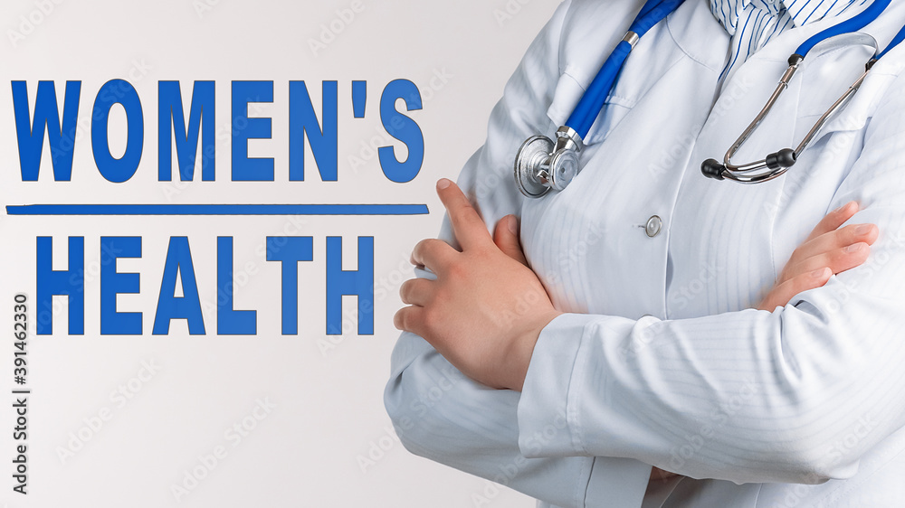Text WOMEN'S HEALTH on a white background. Medical concept Text WOMEN'S HEALTH on a white background. Medical concept