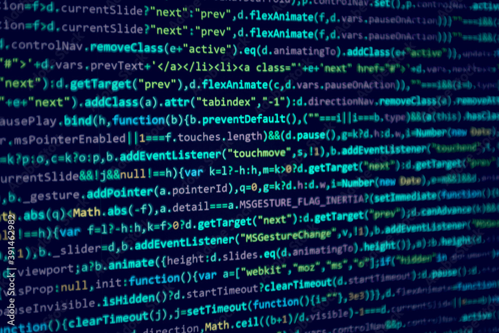 Screen with software developer code. JS
Javascript Screen with software developer code. JS
Javascript