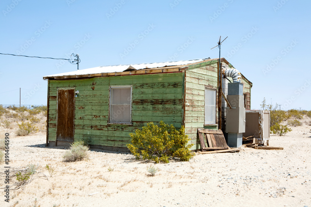Derelict house in the desert Derelict house in the desert