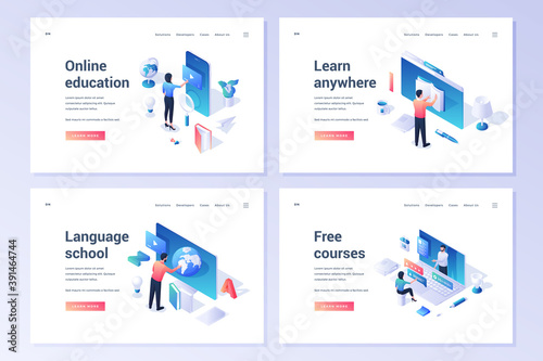 Set of contemporary online services for education on Internet