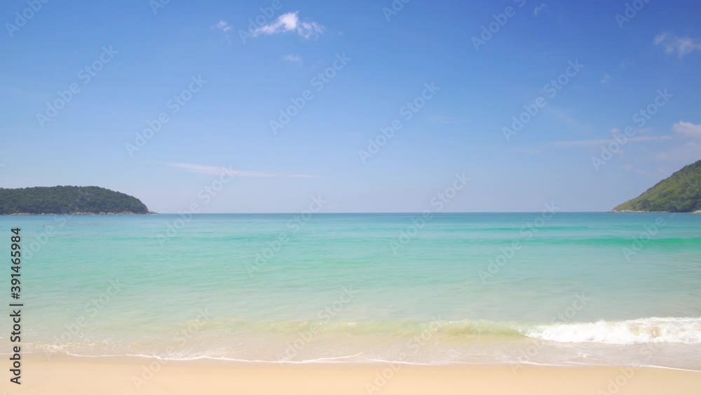Nature video Phuket beach sea. Scene of landscape views beach sea sand in summer day, beach sea space area. At Karon beach, Phuket, Thailand. On November 10th, 2020. 4K. UHD Video clip. Nature video Phuket beach sea. Scene of landscape views beach sea sand in summer day, beach sea space area. At Karon beach, Phuket, Thailand. On November 10th, 2020. 4K. UHD Video clip.