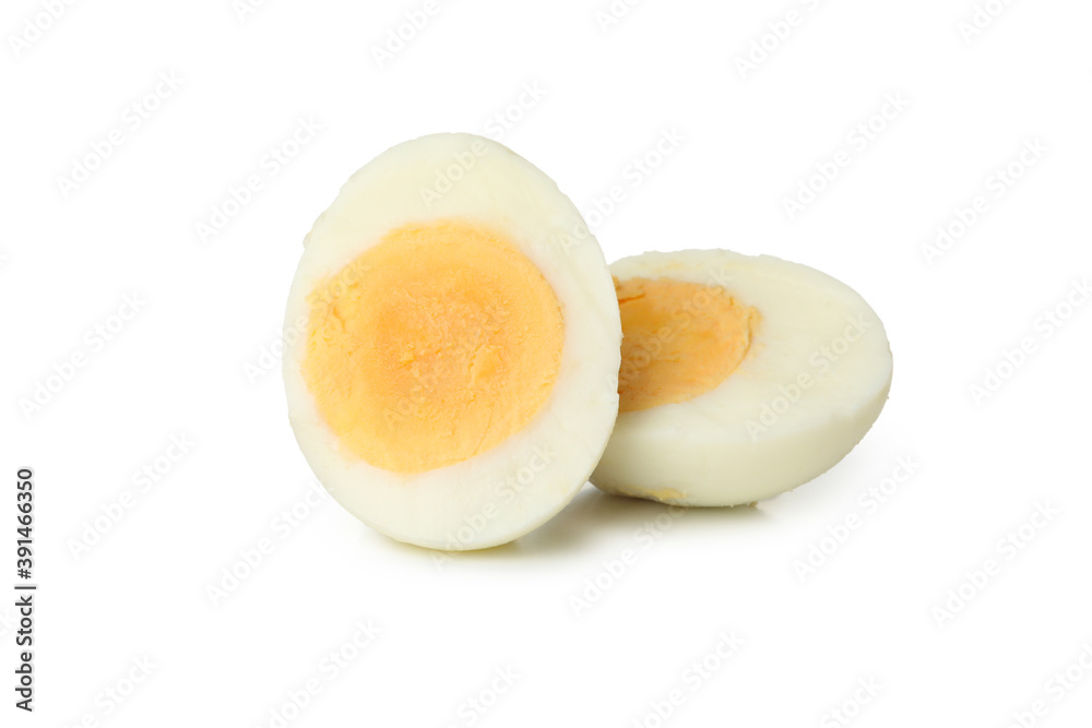 Hard boiled egg isolated on white background Hard boiled egg isolated on white background