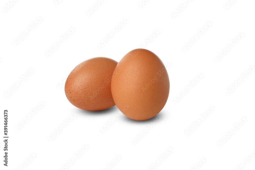 Hard boiled eggs isolated on white background Hard boiled eggs isolated on white background