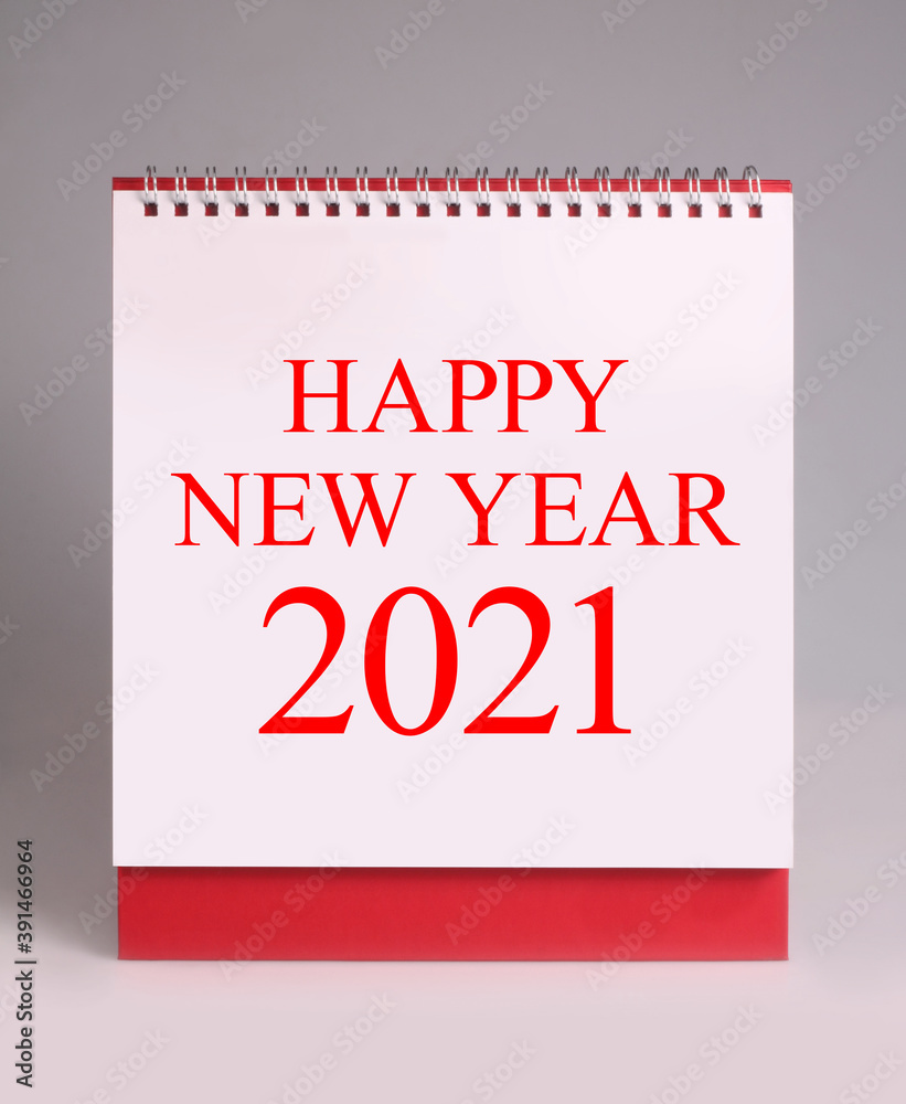 Simple desk calendar for New Year 2021. Simple desk calendar for New Year 2021.
