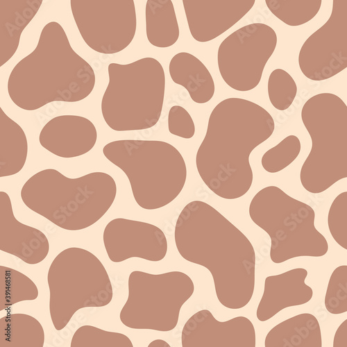 Cow pattern. Hand drawn vector illustration. Seamless texture for textile, print, packaging.