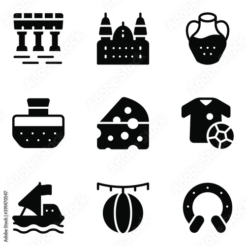 
Spanish Culture Solid Icons Pack 
