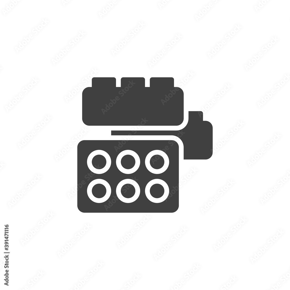 Toy bricks vector icon. filled flat sign for mobile concept and web design. Construction blocks game glyph icon. Symbol, logo illustration. Vector graphics Toy bricks vector icon. filled flat sign for mobile concept and web design. Construction blocks game glyph icon. Symbol, logo illustration. Vector graphics