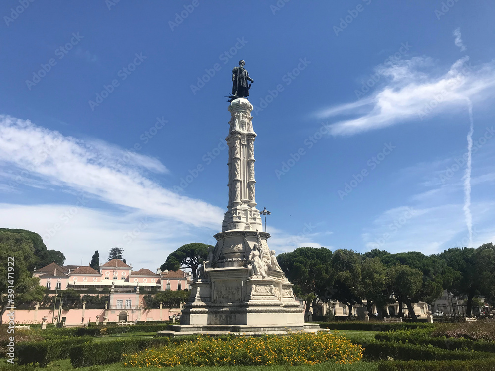 Statue of Vasco da Gama in Lisbon, Portugal