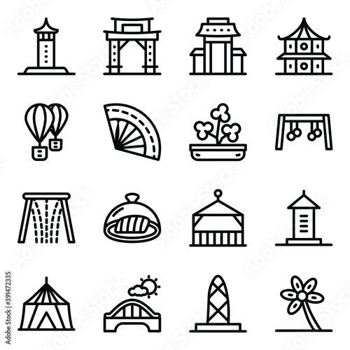 
Singapore Traditions Solid Icons Set 
