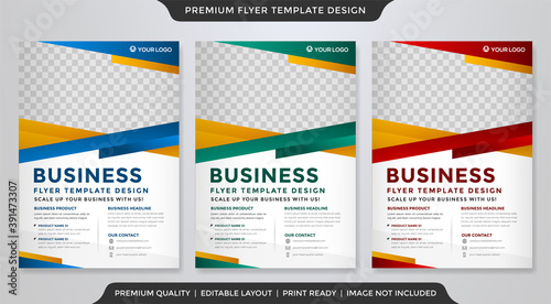 minimalist business flyer template with minimalist layout and modern concept use for promotion and product catalog