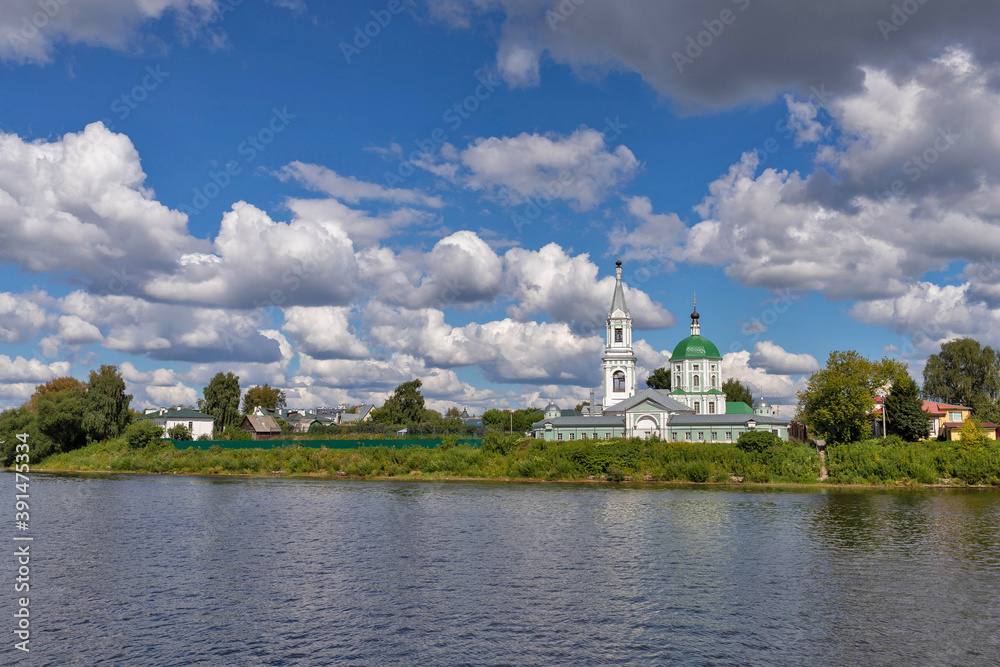 Tver. Church of the great Martyr Catherine of St. Catherine's monastery. View from the river.