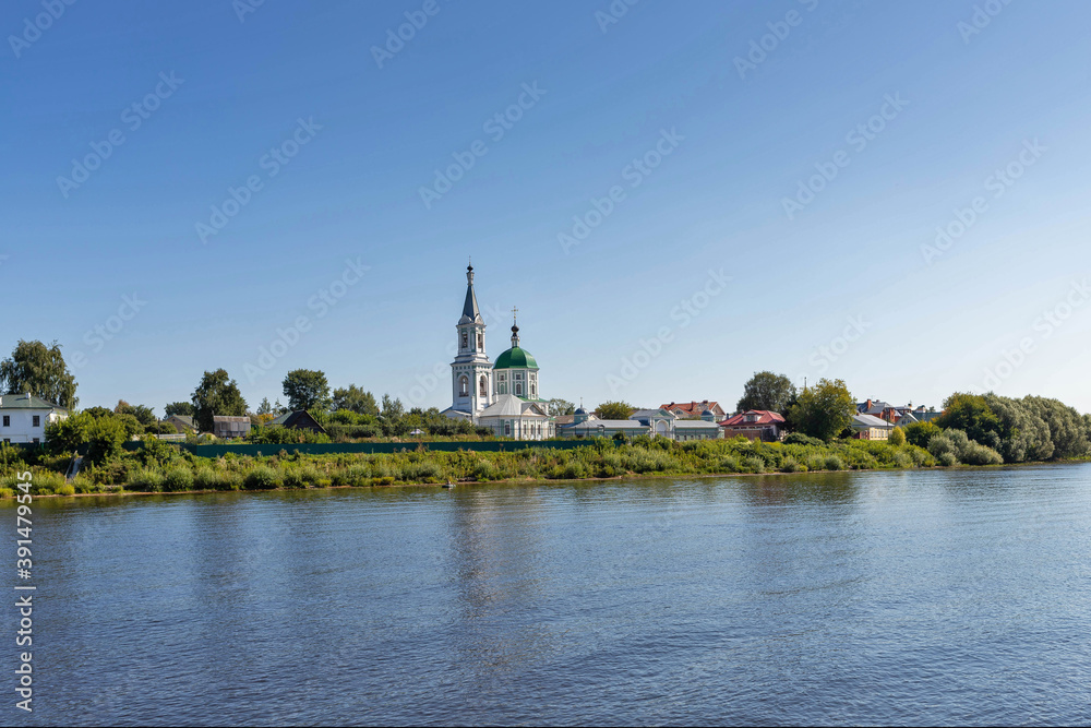 Tver. Church of the great Martyr Catherine of St. Catherine's monastery. View from the river.