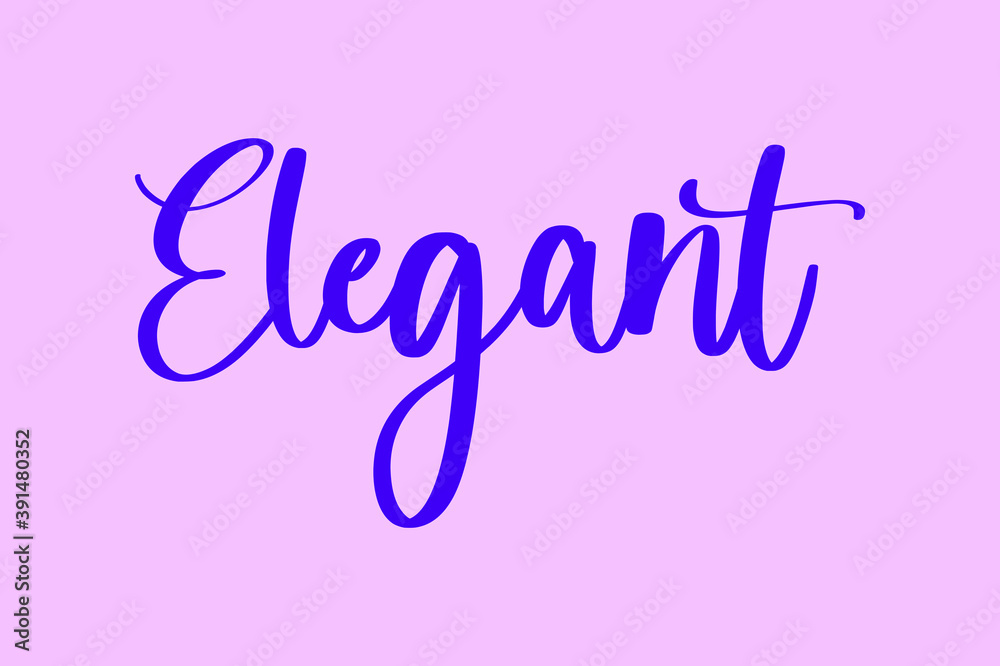 Elegant. Typography Purple Color Text On Light Pink Background 