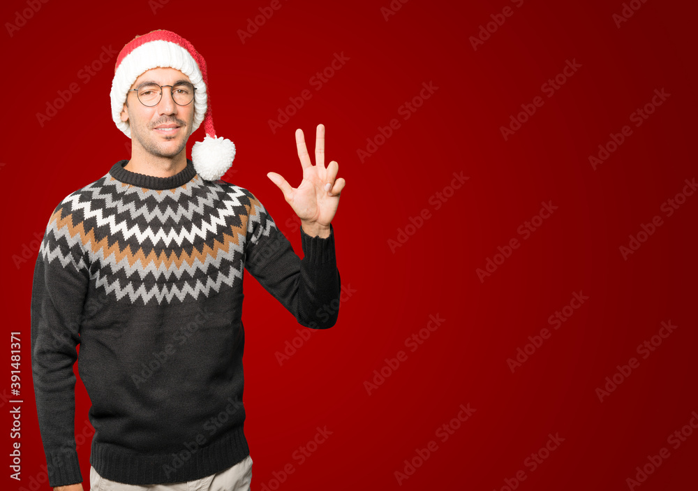 Fototapeta premium Christmas - Young man gesturing