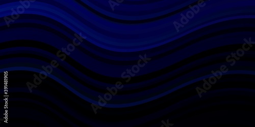 Dark Pink, Blue vector template with curved lines.