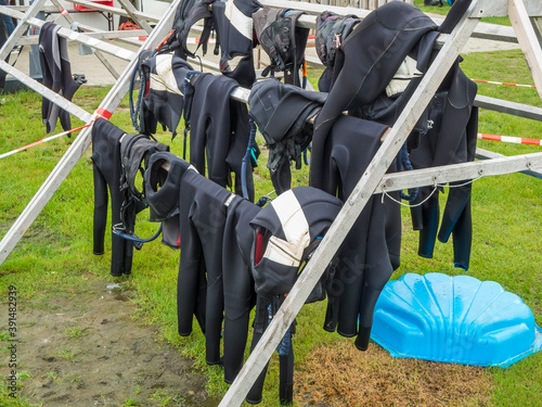 Drying frame for wetsuits