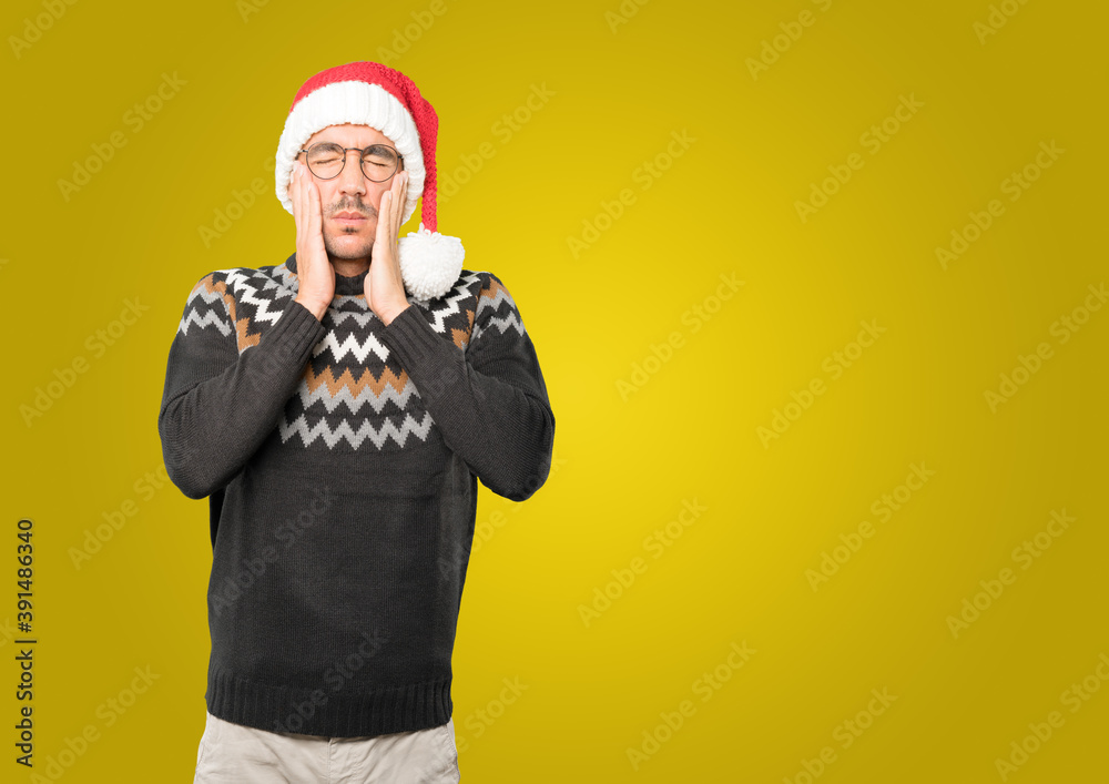 Christmas - Young man gesturing