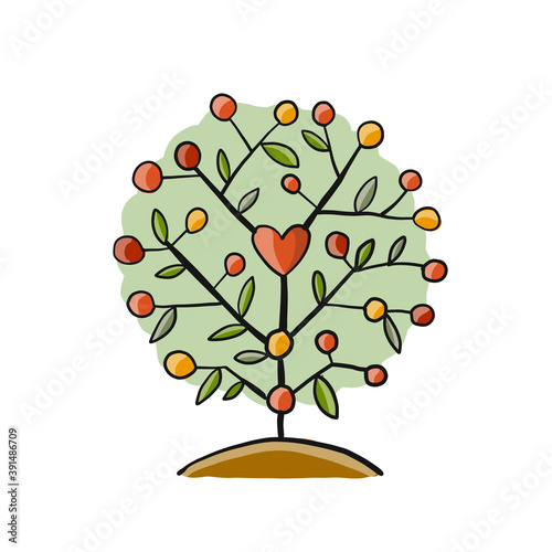 Abstract green tree for your design