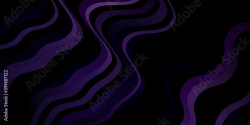 Dark Purple vector backdrop with curves.
