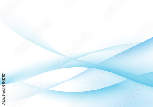 Blue abstract curve background with copy space. Modern design template for digital presentation  cover and magazine. Wavy concept for brochure and space for white text. Smooth vector background