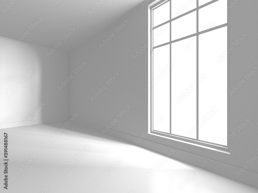 Fototapeta premium White Modern Background. Abstract Empty Room
