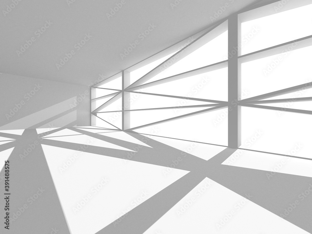 Fototapeta premium White Modern Background. Abstract Building Concept