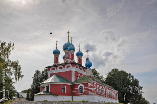 Uglich. Yaroslavl region. Uglich Kremlin; Church of Demetrius on blood; 17th century; beautiful Church; top 23 most beautiful churches in the world;