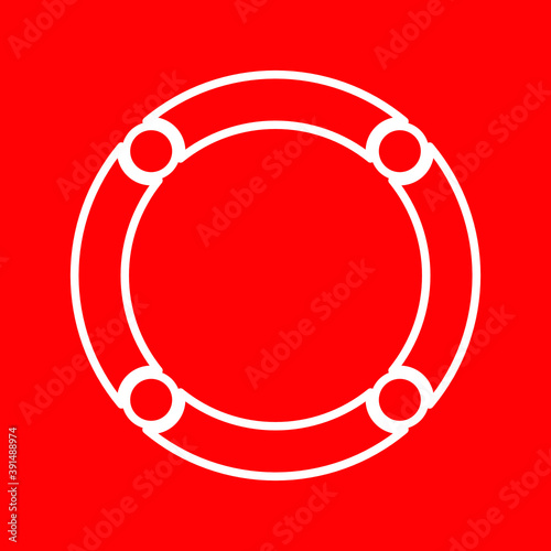 red round frame