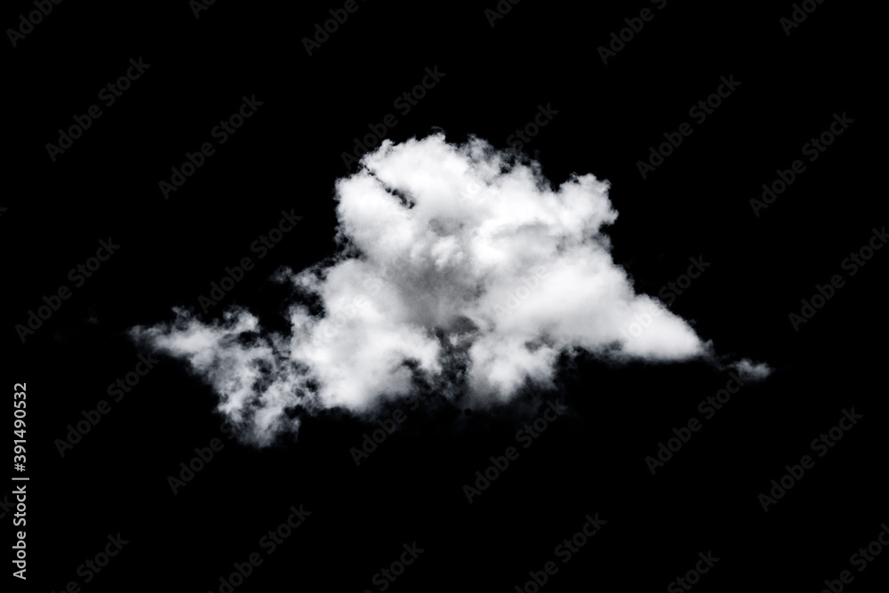 Cloud isolated in black background Cloud isolated in black background