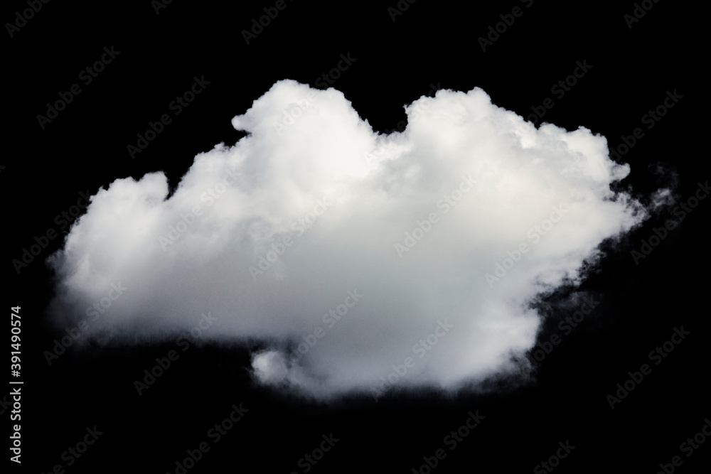 Cloud isolated in black background Cloud isolated in black background