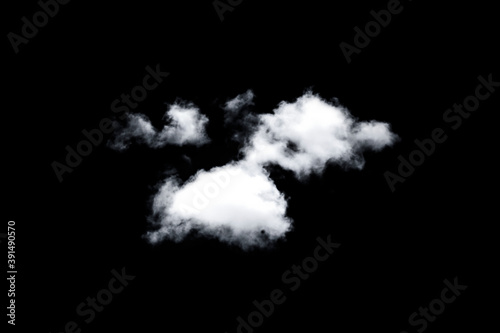 Cloud isolated in black background