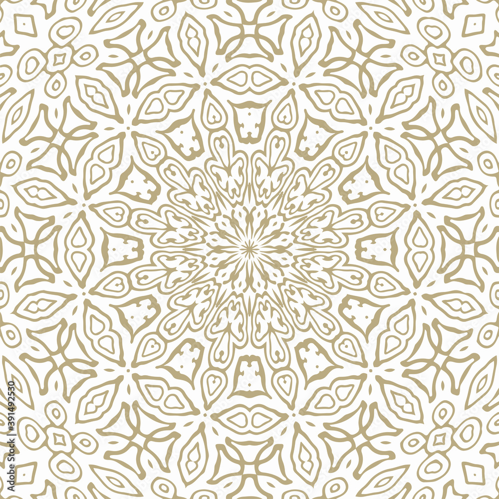 Oriental Seamless Vector Pattern - Repeating ornament for textile, wraping paper, fashion etc.